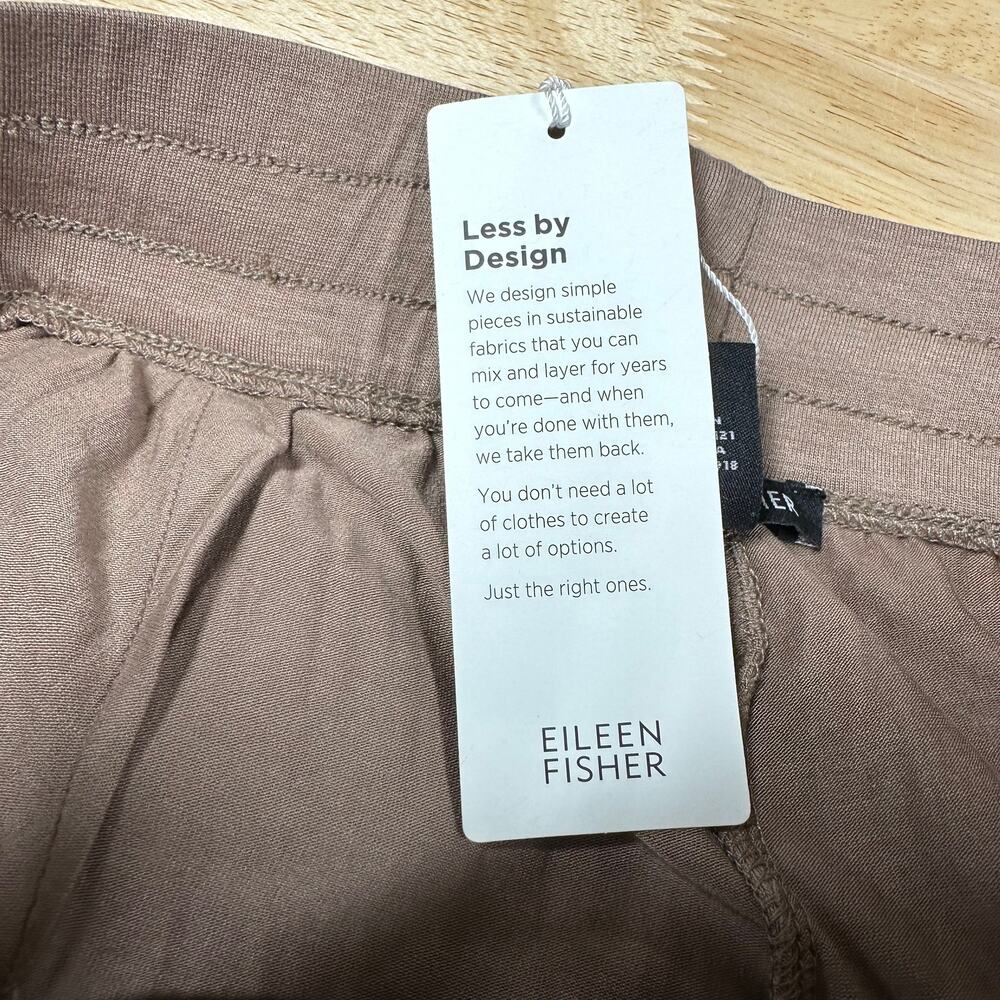 Eileen Fisher NWT Fine Jersey Jogger Pants Easy Fit Ankle Length Barley Size XS - Picture 5 of 10